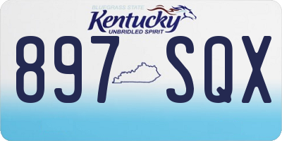 KY license plate 897SQX