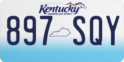 KY license plate 897SQY