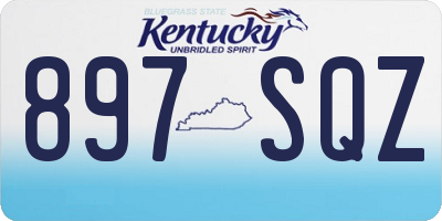 KY license plate 897SQZ