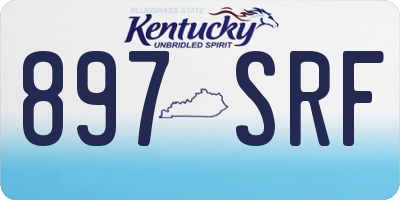 KY license plate 897SRF