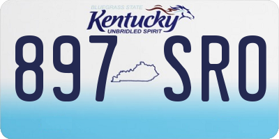 KY license plate 897SRO