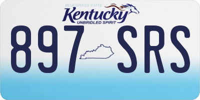 KY license plate 897SRS
