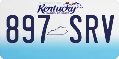 KY license plate 897SRV