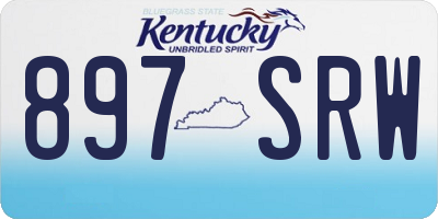 KY license plate 897SRW