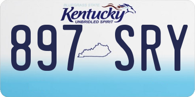 KY license plate 897SRY