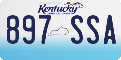 KY license plate 897SSA