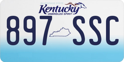 KY license plate 897SSC