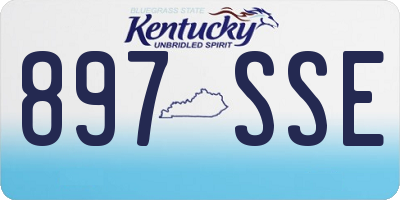 KY license plate 897SSE