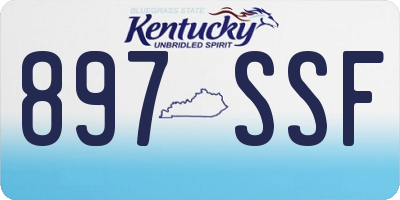 KY license plate 897SSF