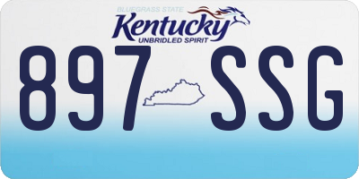 KY license plate 897SSG