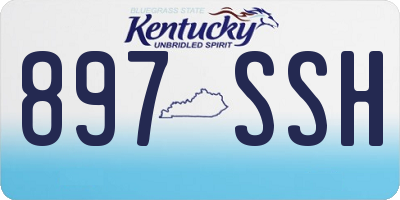 KY license plate 897SSH
