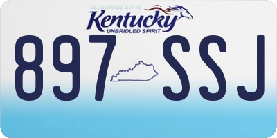 KY license plate 897SSJ