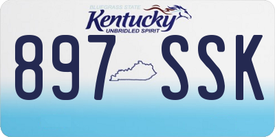 KY license plate 897SSK