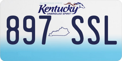 KY license plate 897SSL