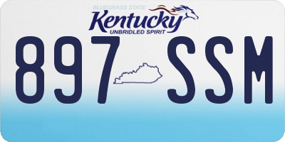 KY license plate 897SSM