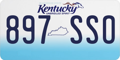 KY license plate 897SSO