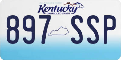 KY license plate 897SSP