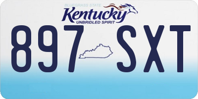 KY license plate 897SXT