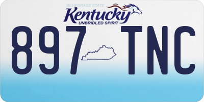KY license plate 897TNC