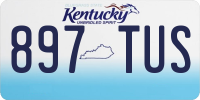 KY license plate 897TUS