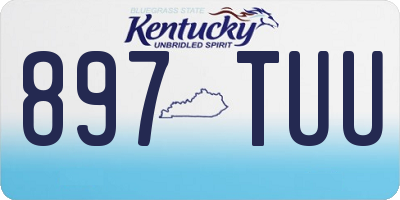 KY license plate 897TUU