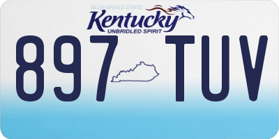 KY license plate 897TUV