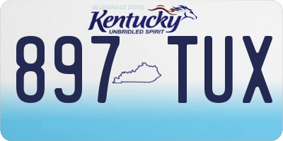 KY license plate 897TUX