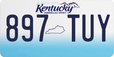 KY license plate 897TUY