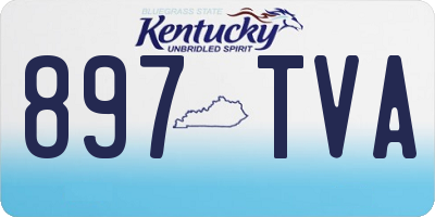 KY license plate 897TVA