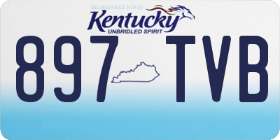 KY license plate 897TVB