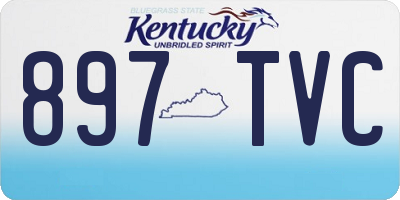KY license plate 897TVC
