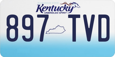 KY license plate 897TVD