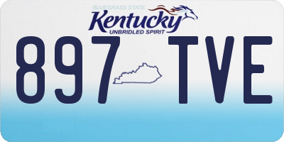 KY license plate 897TVE