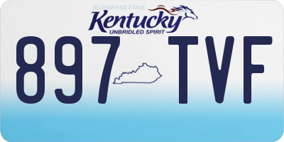 KY license plate 897TVF