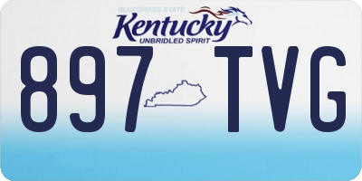 KY license plate 897TVG