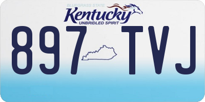 KY license plate 897TVJ