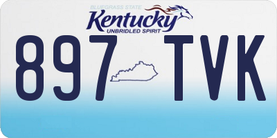 KY license plate 897TVK