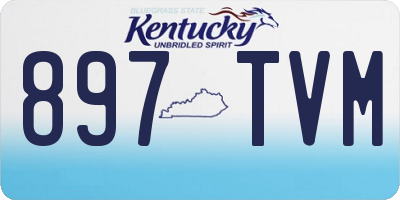 KY license plate 897TVM