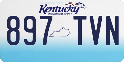 KY license plate 897TVN