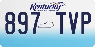 KY license plate 897TVP