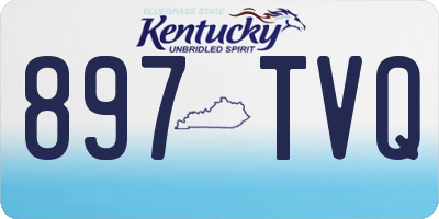 KY license plate 897TVQ