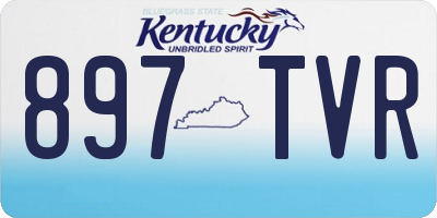 KY license plate 897TVR