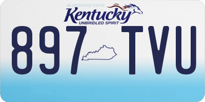 KY license plate 897TVU