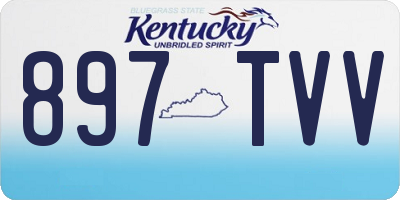 KY license plate 897TVV