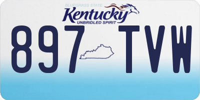 KY license plate 897TVW