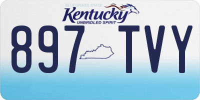 KY license plate 897TVY