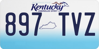 KY license plate 897TVZ