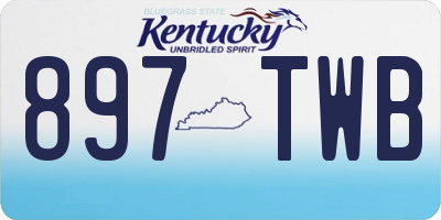 KY license plate 897TWB