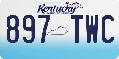 KY license plate 897TWC