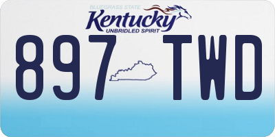 KY license plate 897TWD